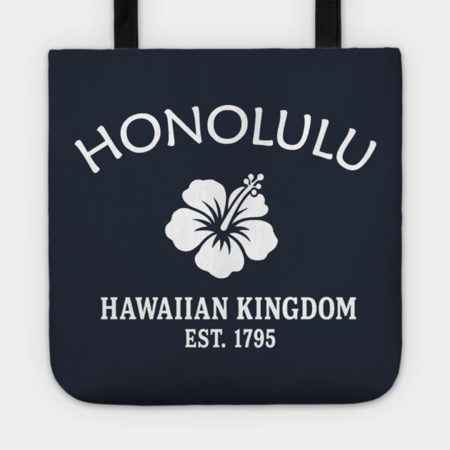 Honolulu Hawaii Vintage Retro Tote - White Logo