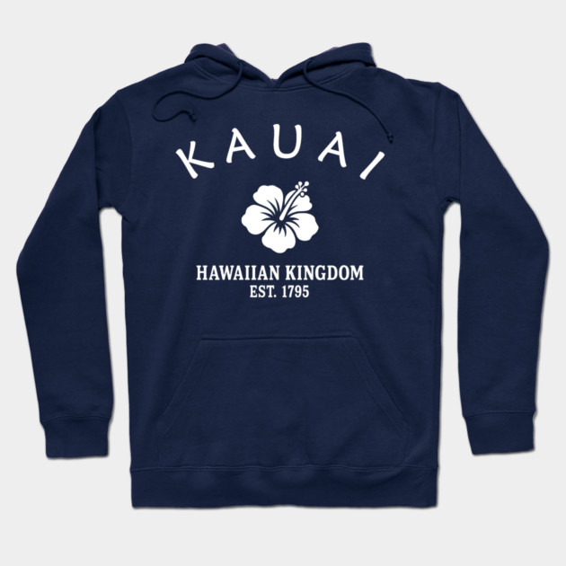 Kauai Hawaii Vintage Retro Hoodie - White Logo - Various Colors