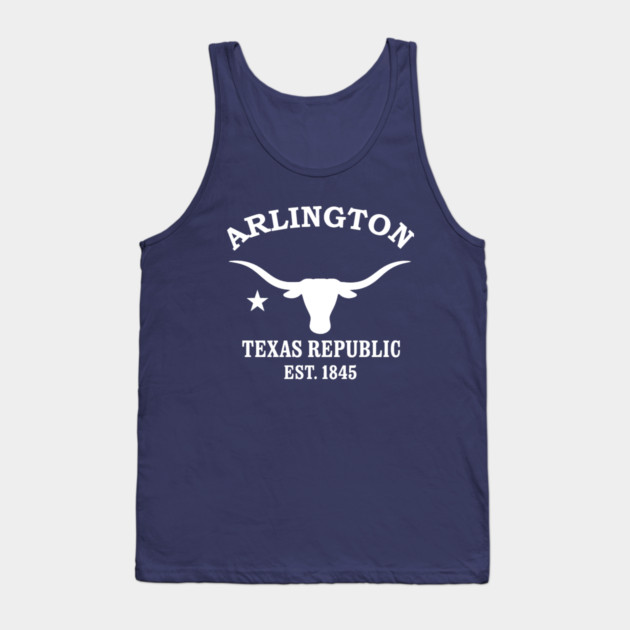 Arlington Texas Vintage Retro Tank-Top - White Logo - Various Colors