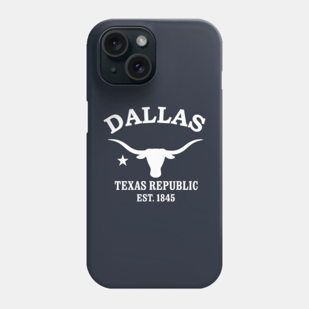 Dallas Texas Vintage Retro Phone Case - White Logo