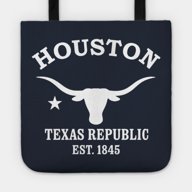 Houston Texas Vintage Retro Tote - White Logo