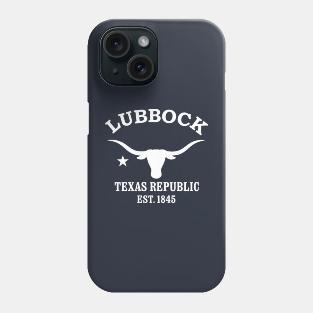Lubbock Texas Vintage Retro Phone Case - White Logo
