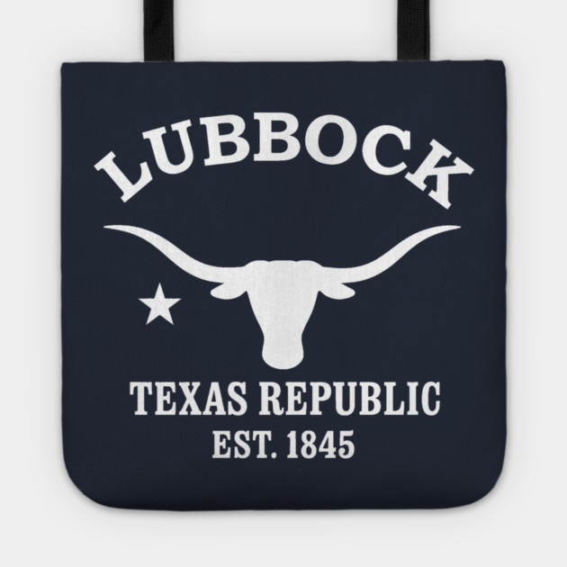 Lubbock Texas Vintage Retro Tote - White Logo