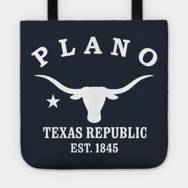 Plano Texas Vintage Retro Tote - White Logo
