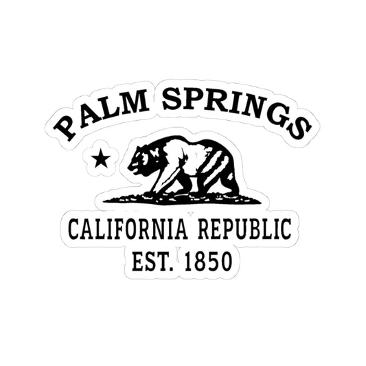 Palm Springs California Vintage Retro Vinyl Sticker - Black Logo