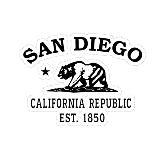 San Diego California Vintage Retro Vinyl Sticker - Black Logo
