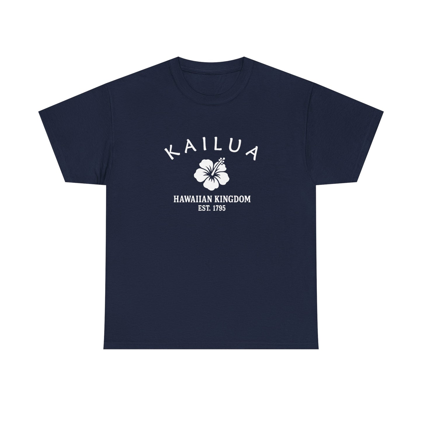 Kailua Hawaii Vintage Retro Unisex Heavy Cotton Tee - White Logo
