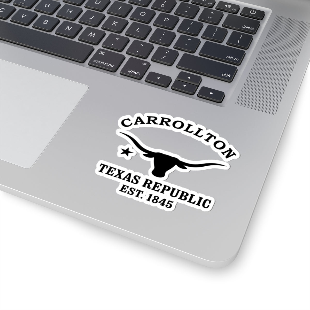Carrollton Texas Vintage Retro Vinyl Sticker - Black Logo