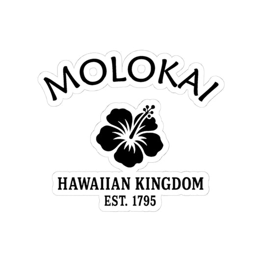 Molokai Hawaii Vintage Retro Vinyl Sticker - Black Logo