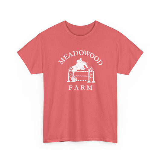 Meadowood Farm Vintage Retro Unisex Heavy Cotton Tee - White Logo