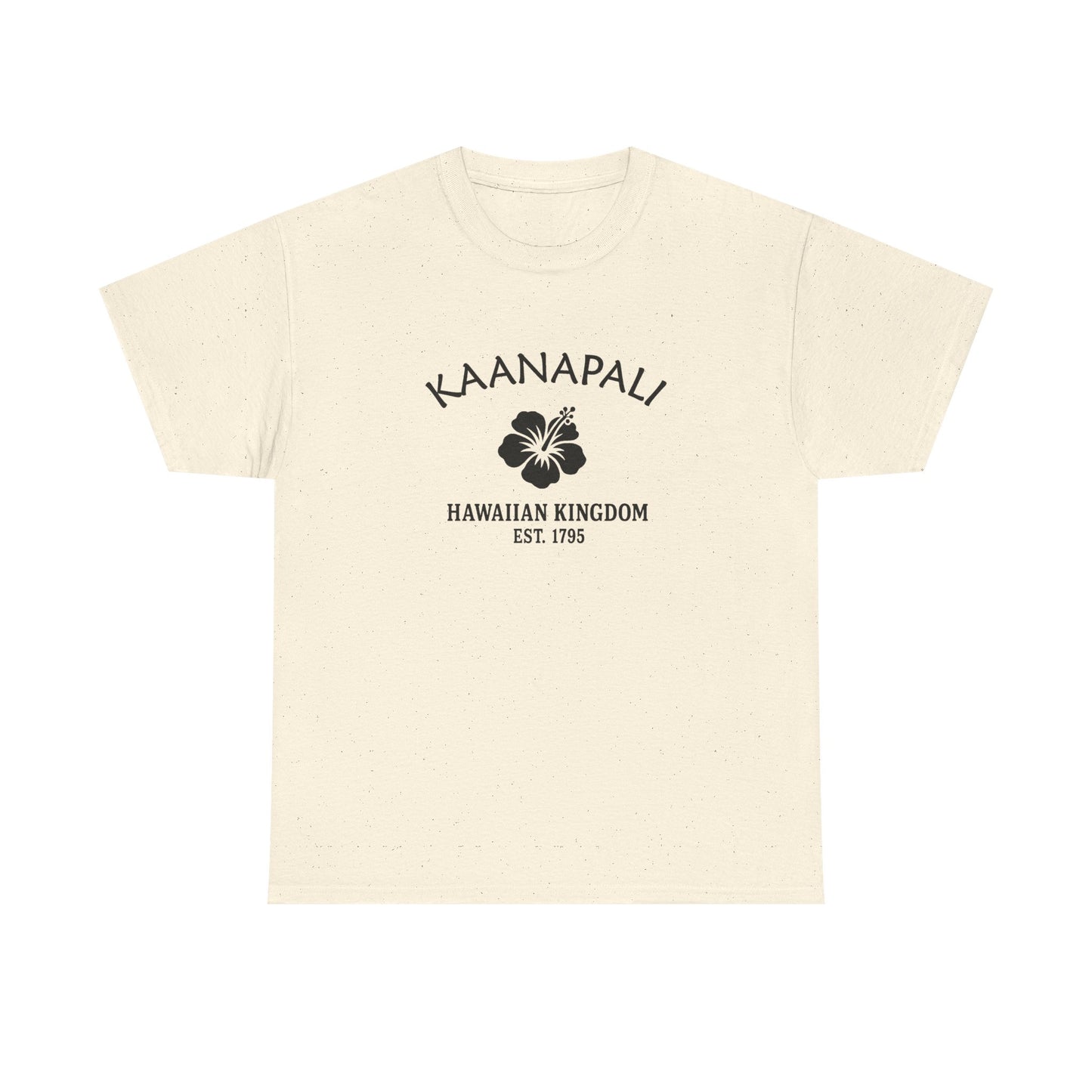 Kaanapali Hawaii Vintage Retro Unisex Heavy Cotton Tee - Black Logo
