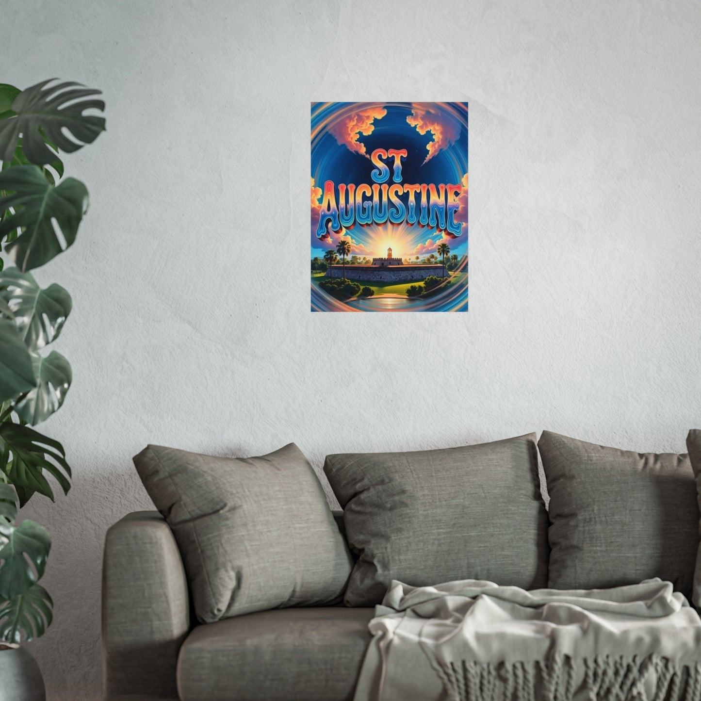 St Augustine Florida Vintage Retro Giclée Print Art Series Poster