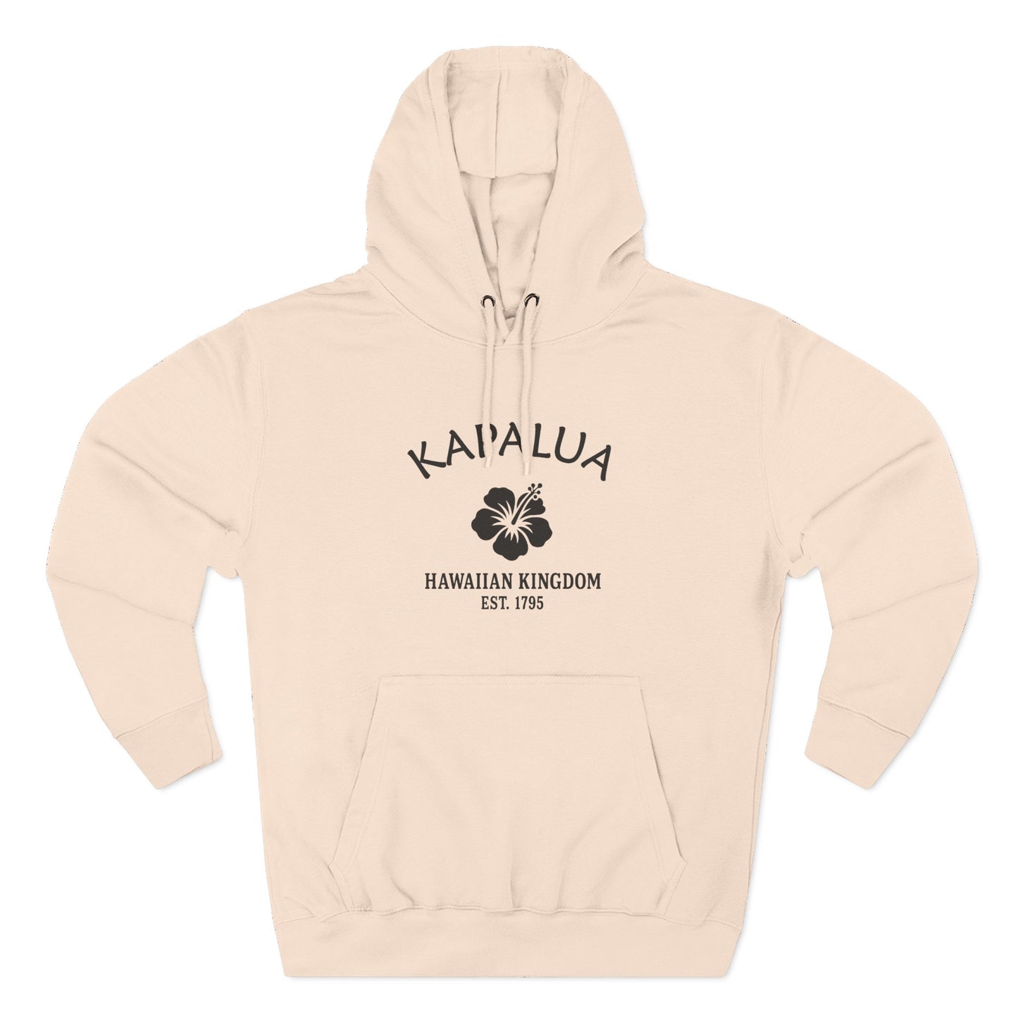 Kapalua Hawaii Vintage Retro Unisex Heavy Cotton Hoodie - Black Logo
