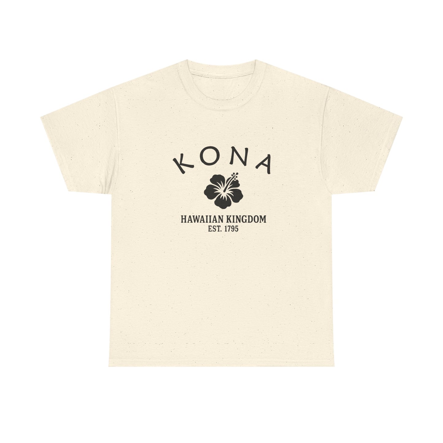 Kona Hawaii Vintage Retro Unisex Heavy Cotton Tee - Black Logo