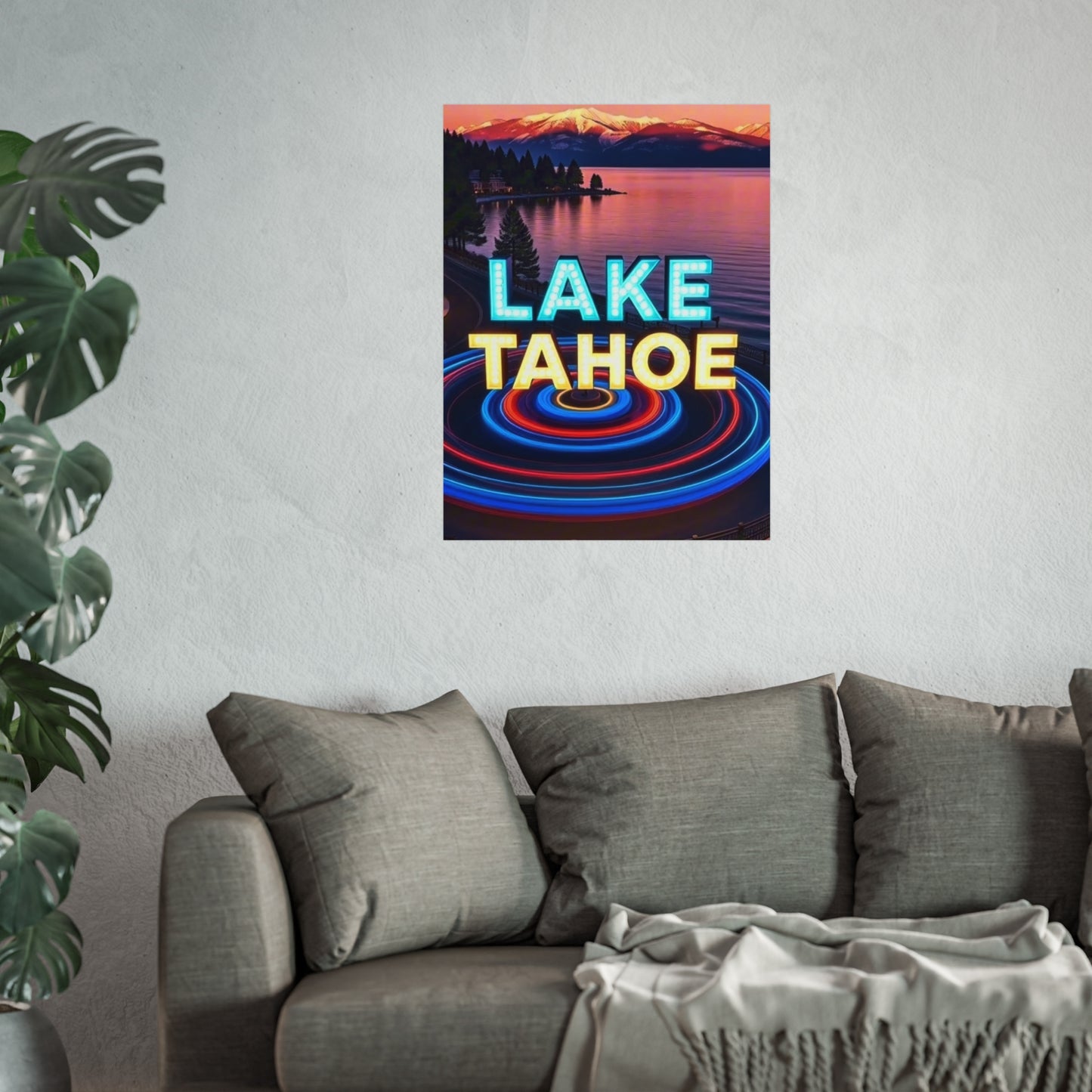 Lake Tahoe California Vintage Retro Giclée Print Art Series Poster