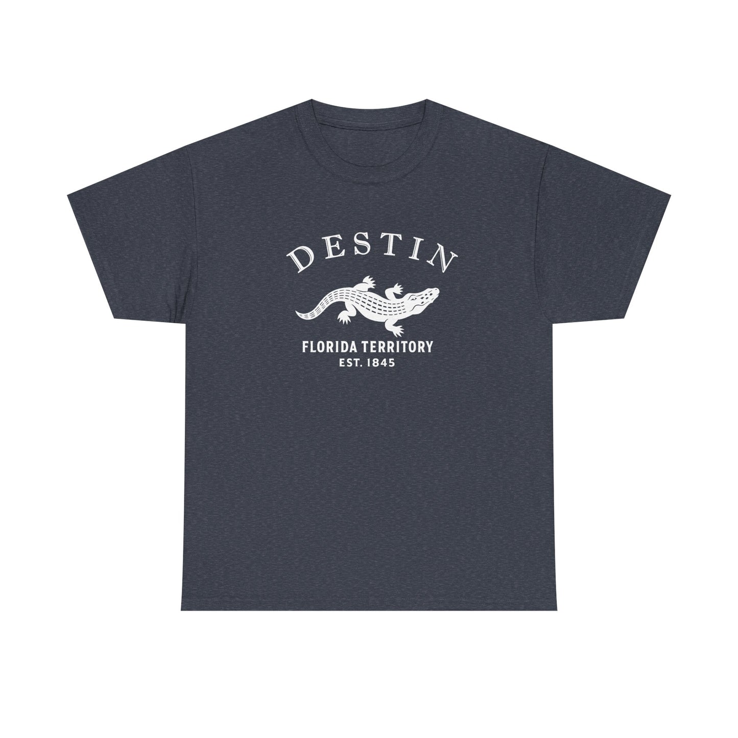 Destin Florida Vintage Retro Unisex Heavy Cotton Tee - White Logo
