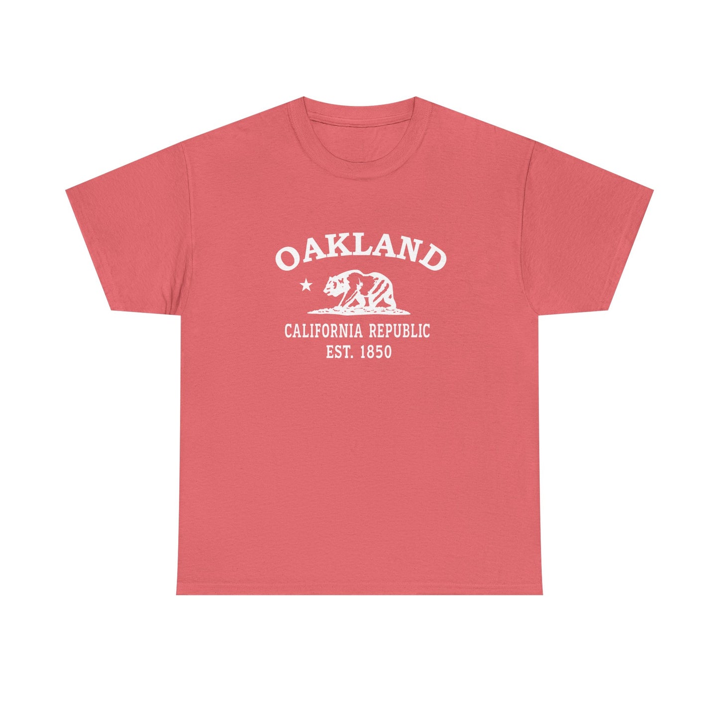 Oakland California Vintage Retro Unisex Heavy Cotton Tee - White Logo