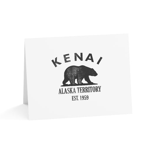 Kenai Alaska Vintage Retro Thank You Card Set - Black Logo