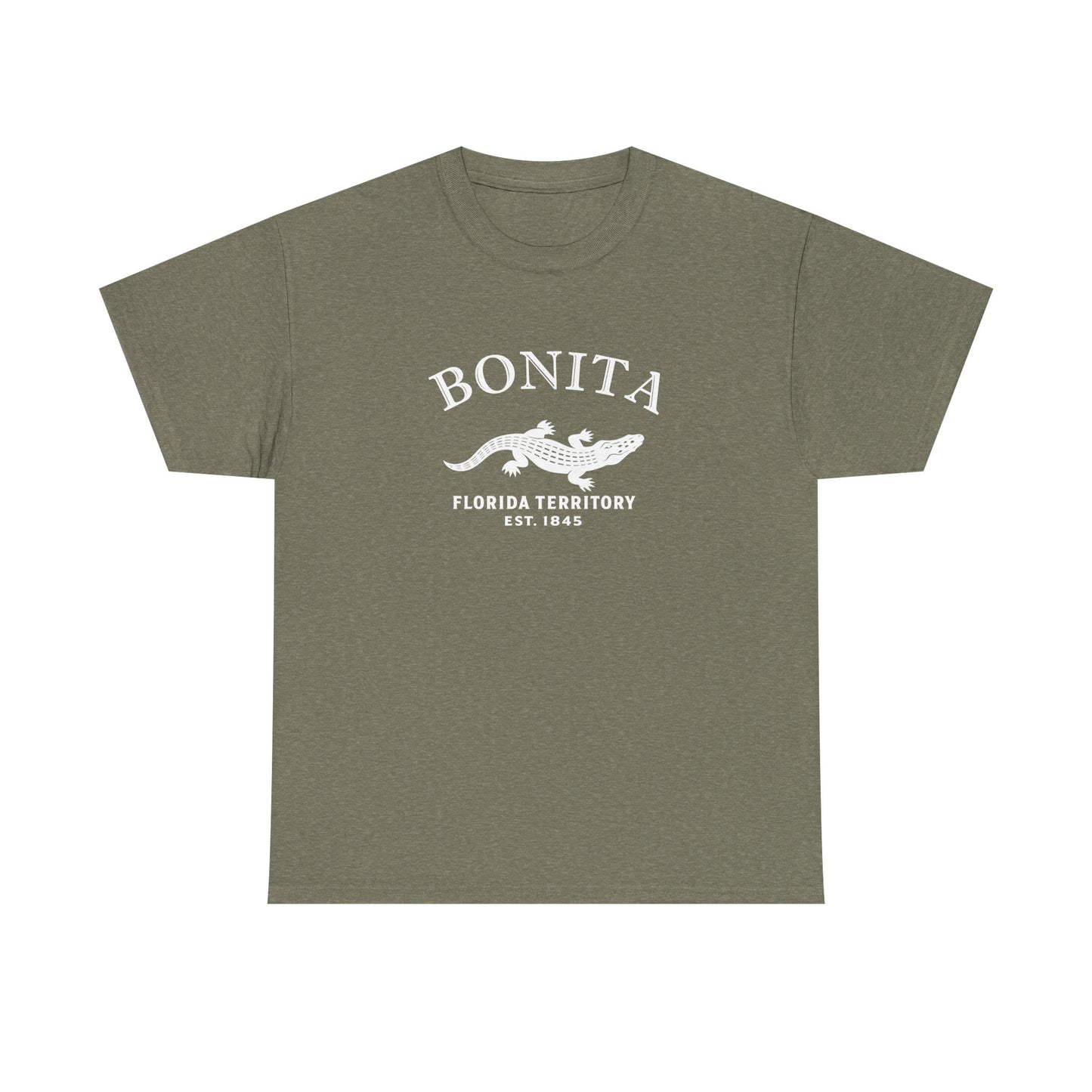Bonita Florida Vintage Retro Unisex Heavy Cotton Tee - White Logo