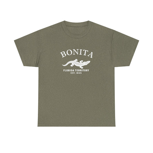 Bonita Florida Vintage Retro Unisex Heavy Cotton Tee - White Logo