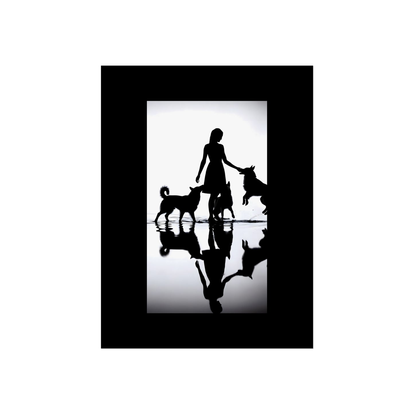 Three Dogs, Still Water - Tide & Light Series Giclée Unframed Poster