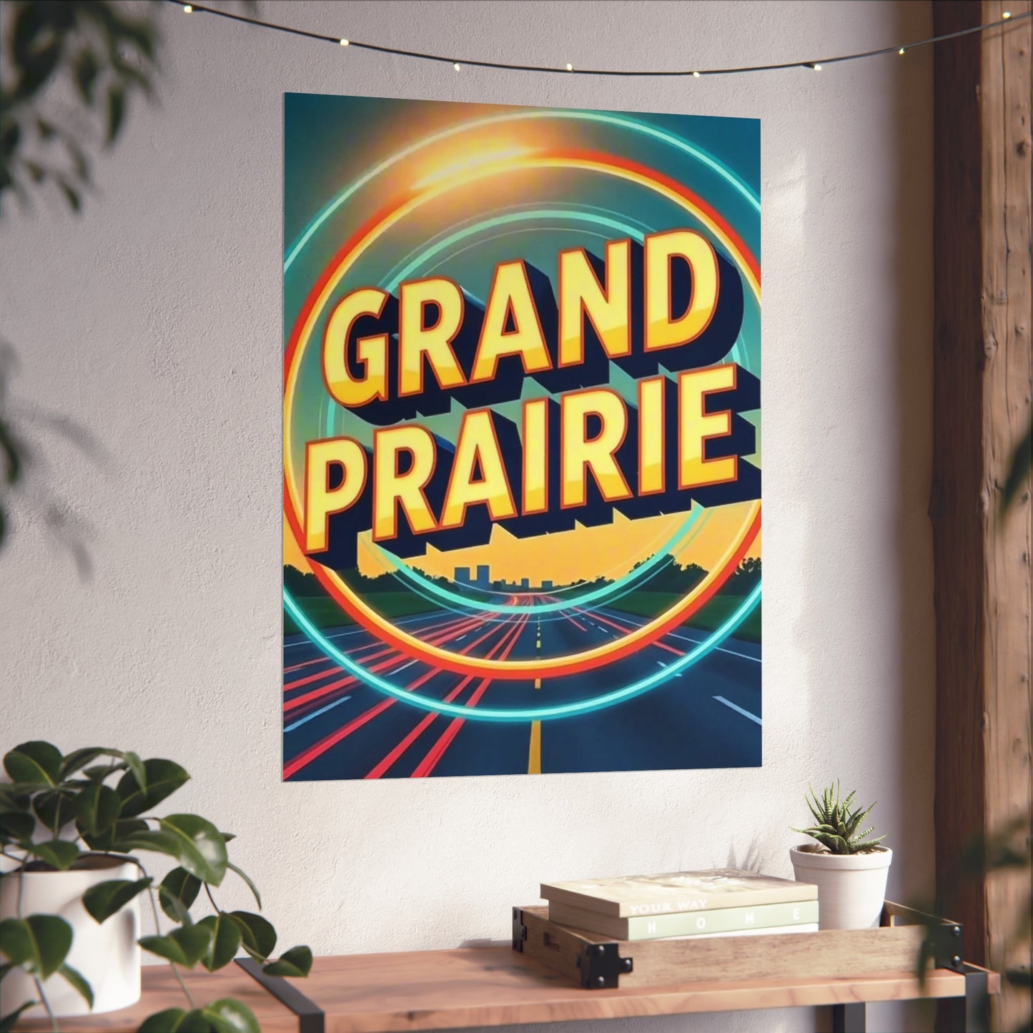 Grand Prairie Texas Vintage Retro Giclée Print Art Series Poster