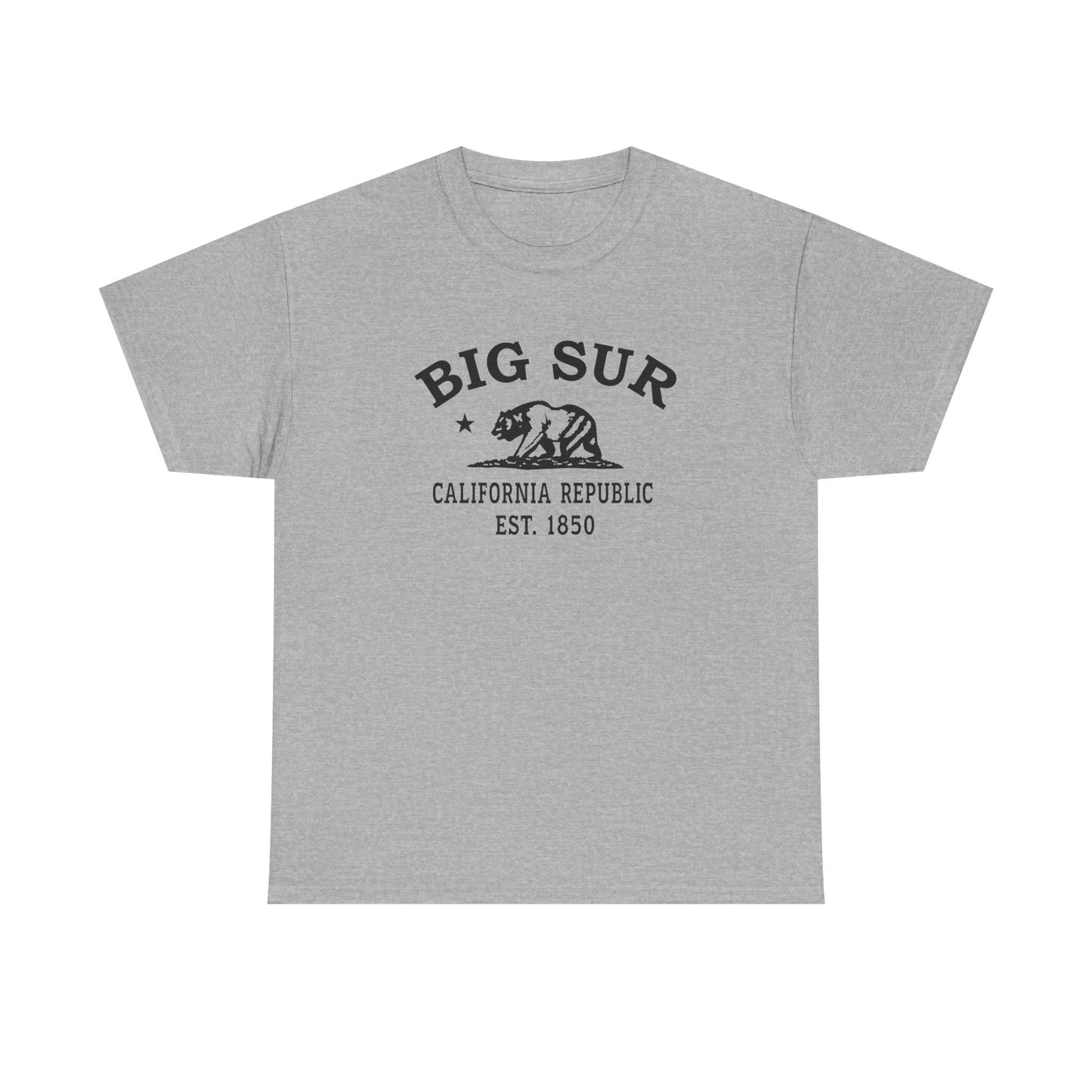 Big Sur California Vintage Retro Unisex Heavy Cotton Tee - Black Logo