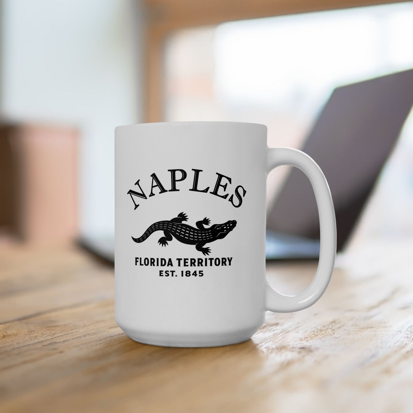 Naples Florida Vintage Retro Ceramic Mug - Black Logo