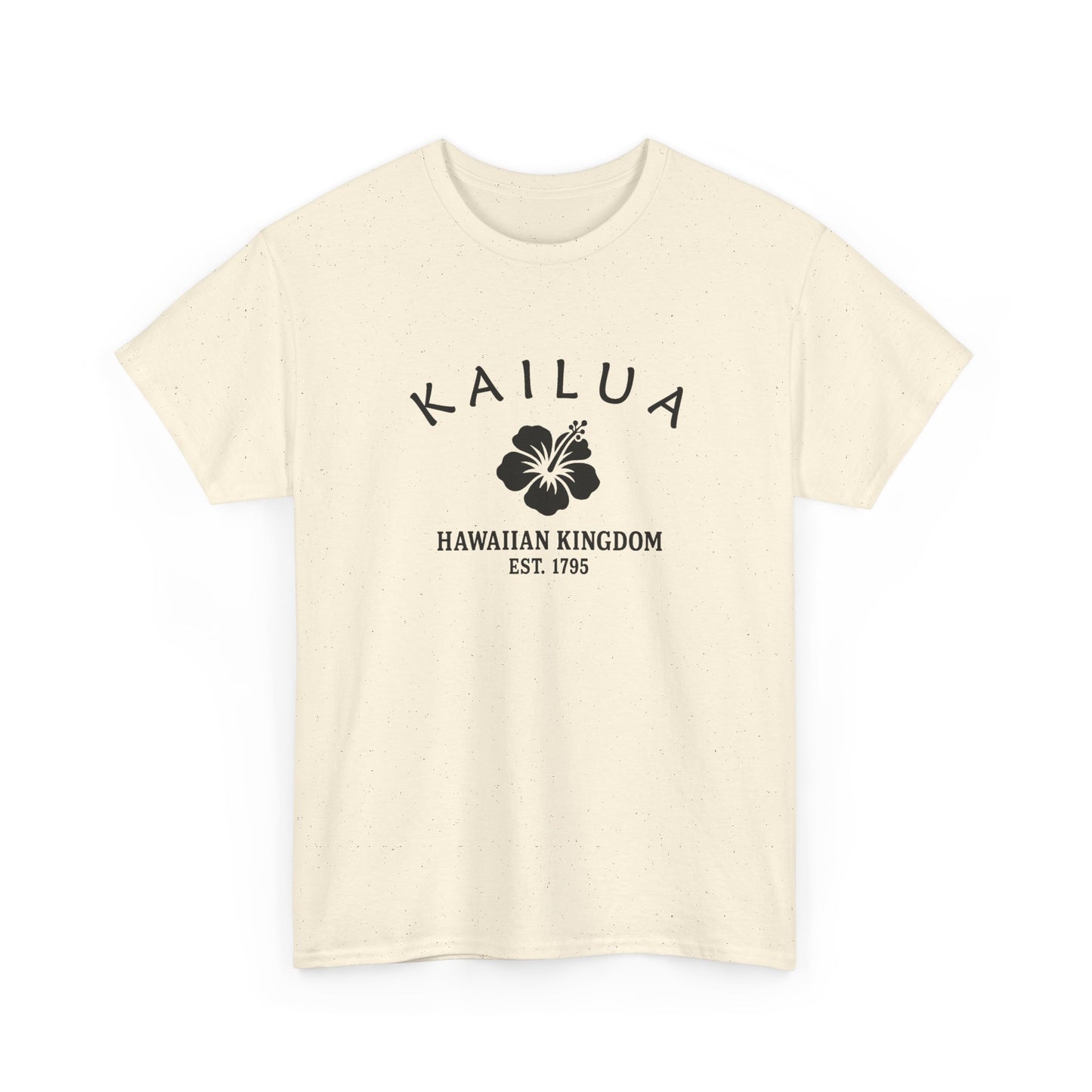 Kailua Hawaii Vintage Retro Unisex Heavy Cotton Tee - Black Logo