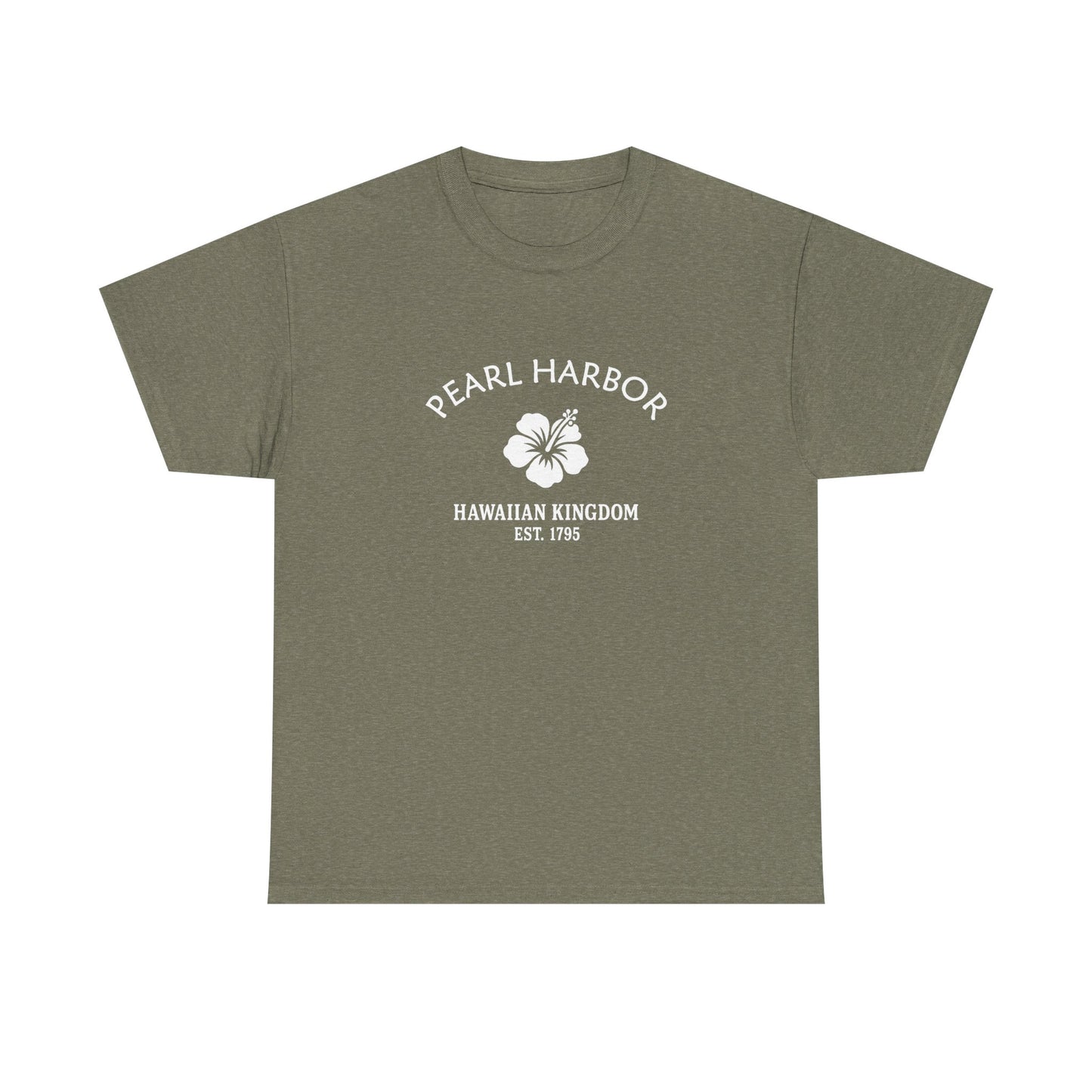 Pearl Harbor Hawaii Vintage Retro Unisex Heavy Cotton Tee - White Logo