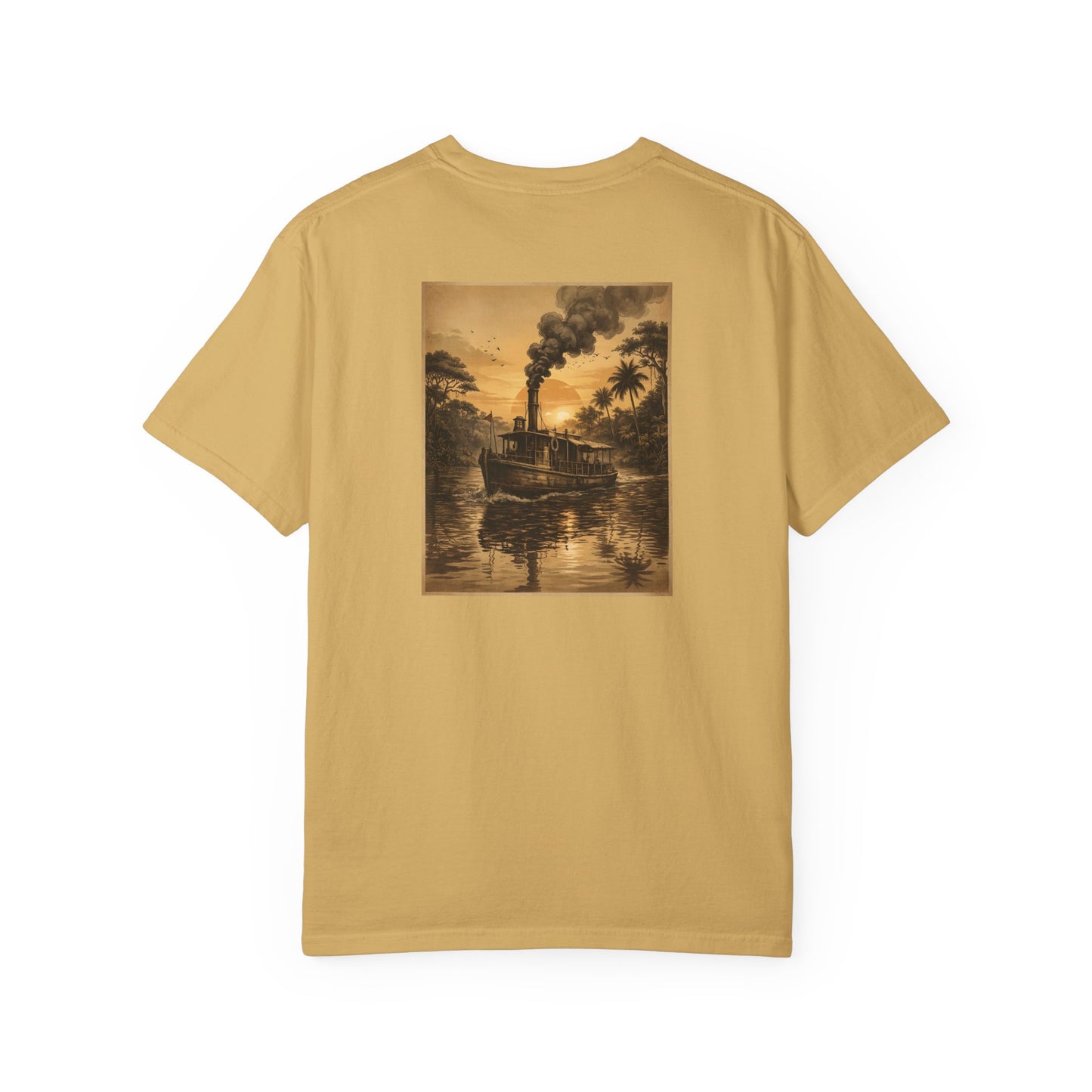 Vintage Retro Jungle River Steamboat Tee — Jungle Explorer