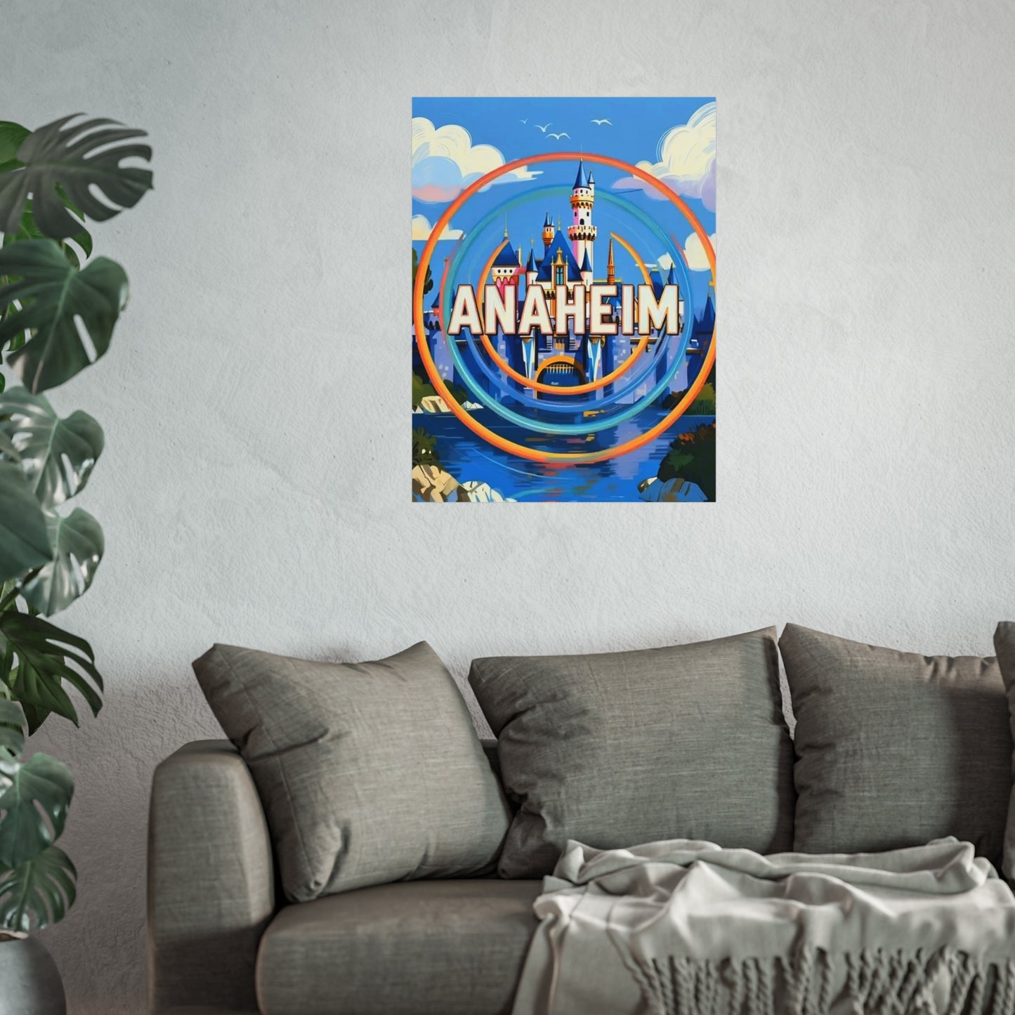 Anaheim California Vintage Retro Giclée Print Art Series Poster