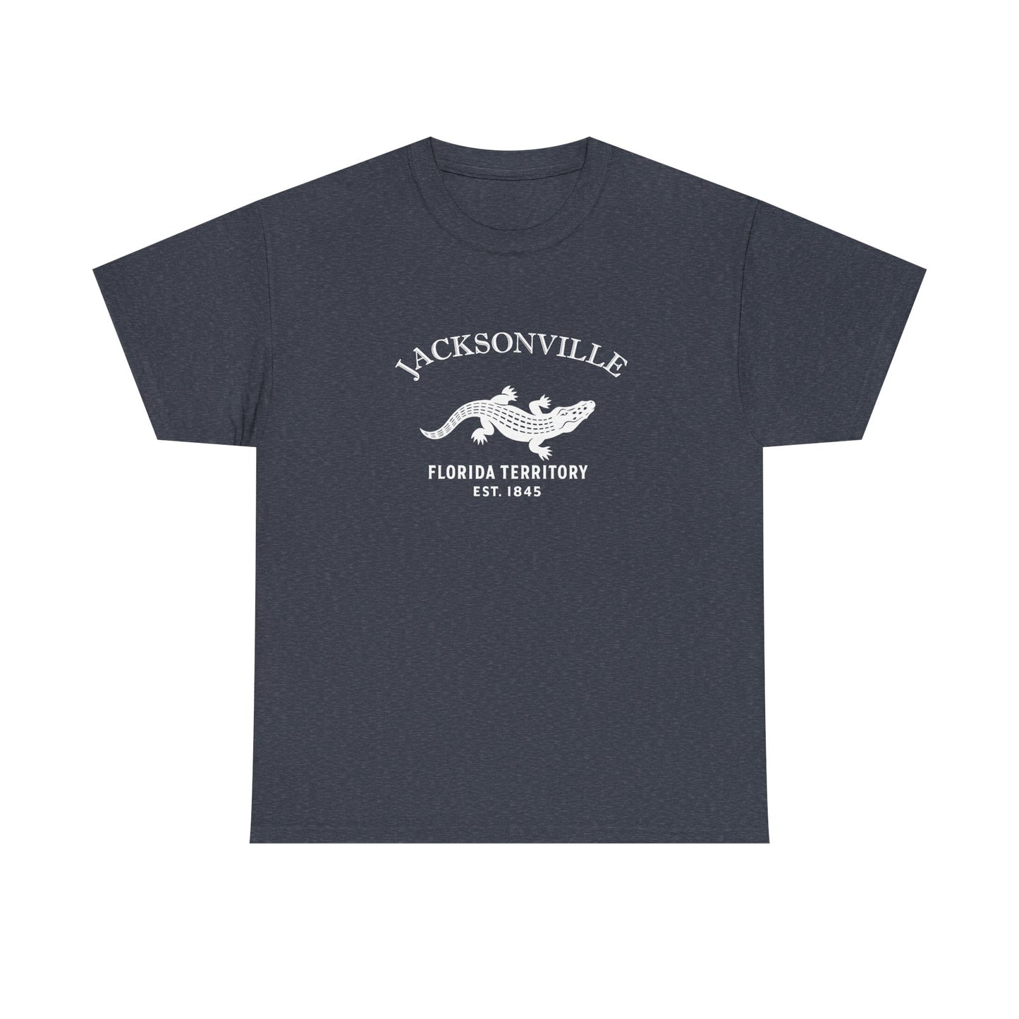 Jacksonville Florida Vintage Retro Unisex Heavy Cotton Tee - White Logo