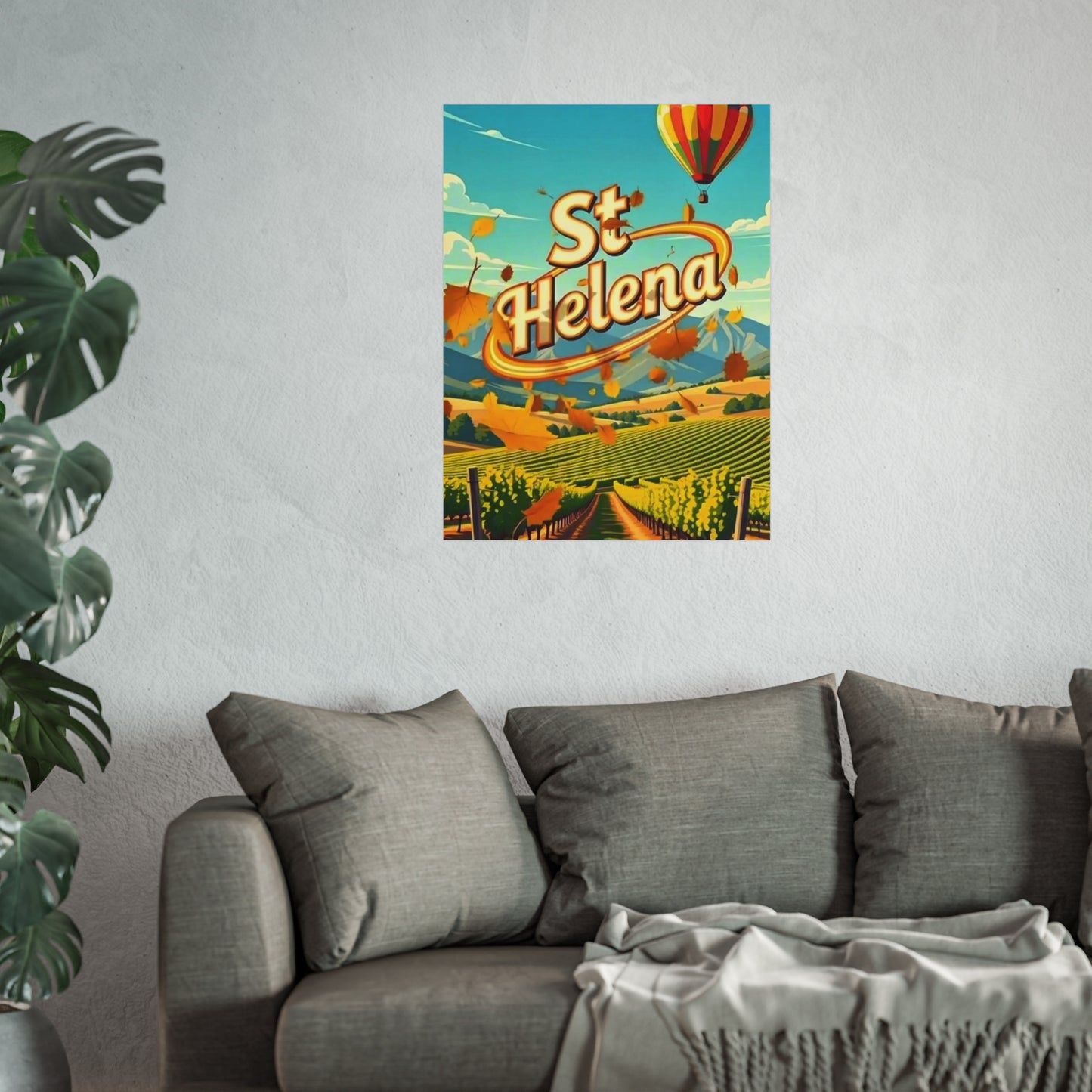 St Helena California Vintage Retro Giclée Print Art Series Poster