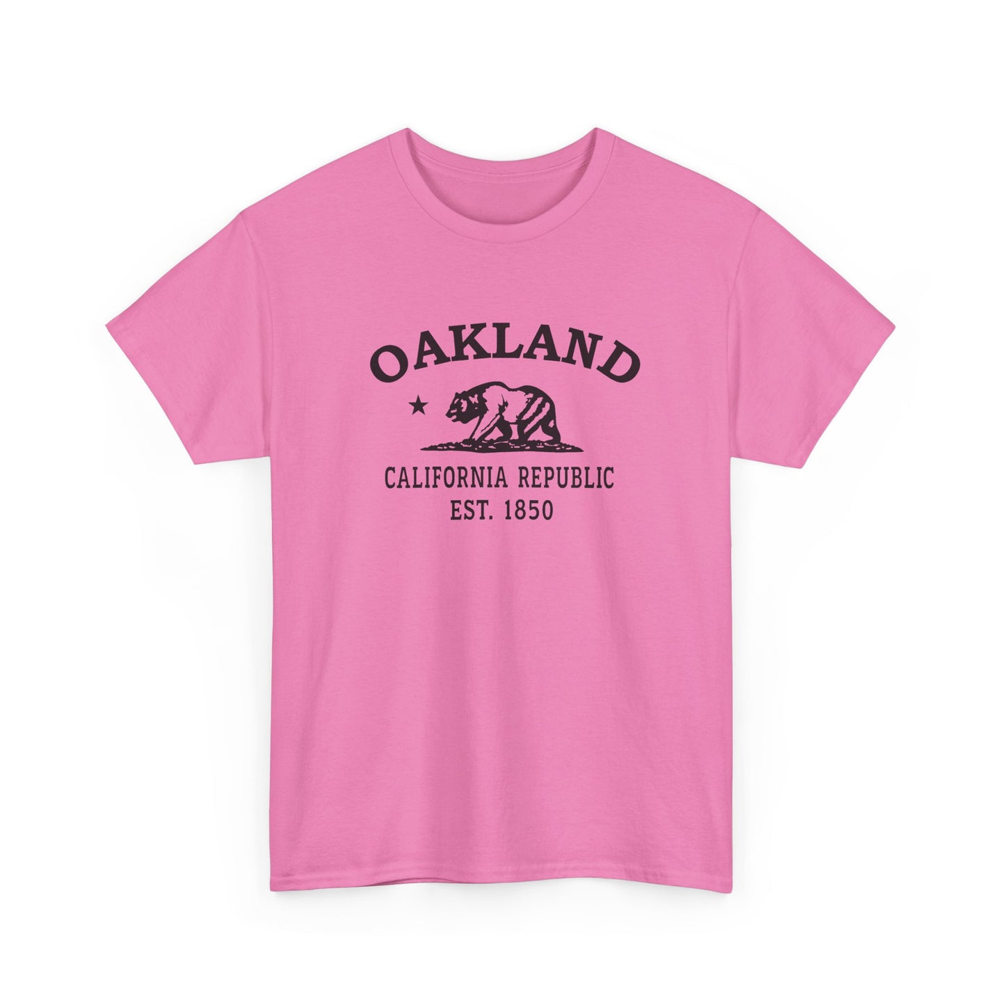 Oakland California Vintage Retro Unisex Heavy Cotton Tee - Black Logo