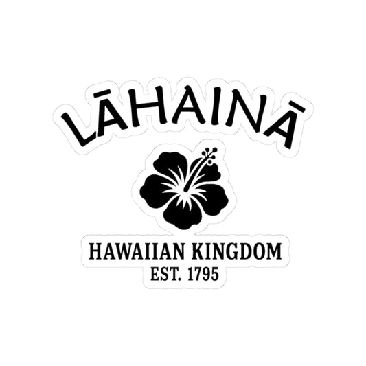 Lahaina Hawaii Vintage Retro Vinyl Sticker - Black Logo