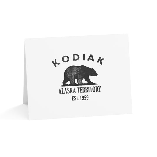 Kodiak Alaska Vintage Retro Thank You Card Set - Black Logo