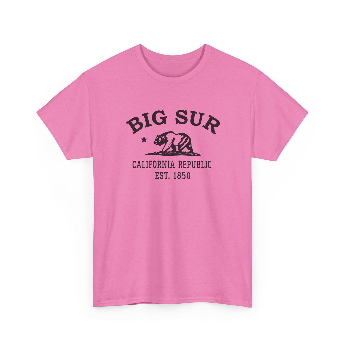 Big Sur California Vintage Retro Unisex Heavy Cotton Tee - Black Logo
