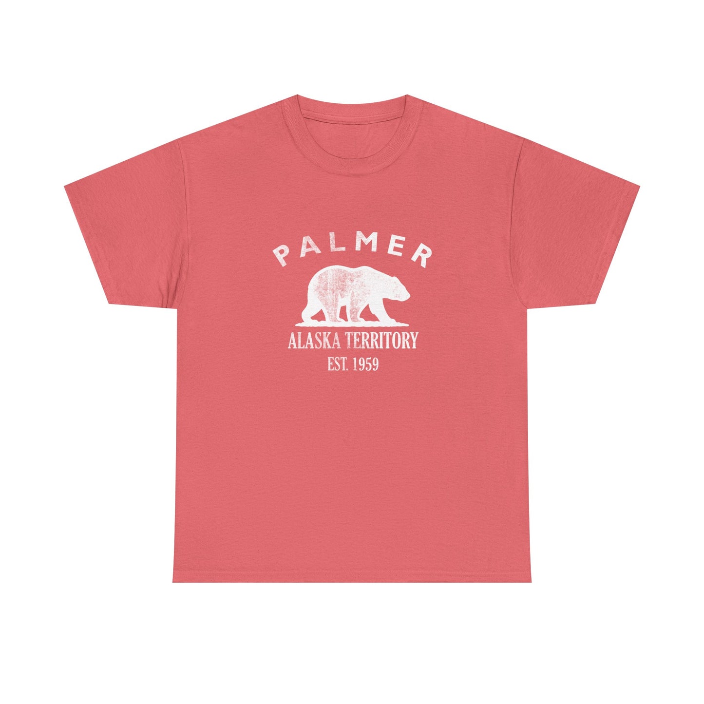 Palmer Alaska Vintage Retro Unisex Heavy Cotton Tee - White Logo