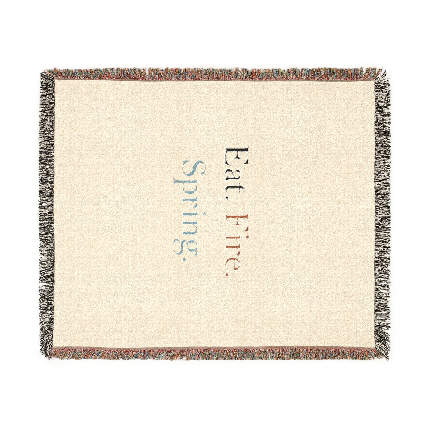 Eat Fire Spring Cotton Woven Blanket - Text Logo