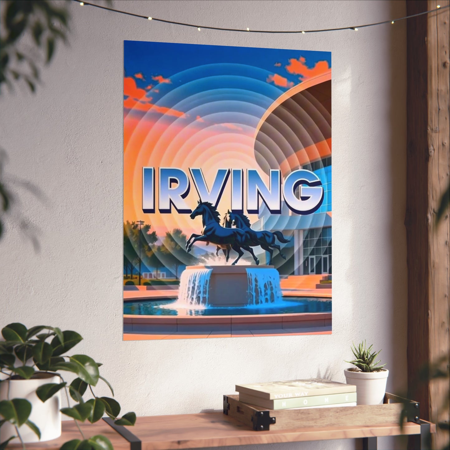 Irving Texas Vintage Retro Giclée Print Art Series Poster