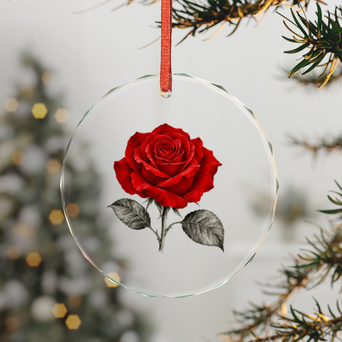 Tyler, Texas Holiday Ornament — The Bloom That Replaced the Orchards — 3-inch faceted crystal glass ornament in gold gift box