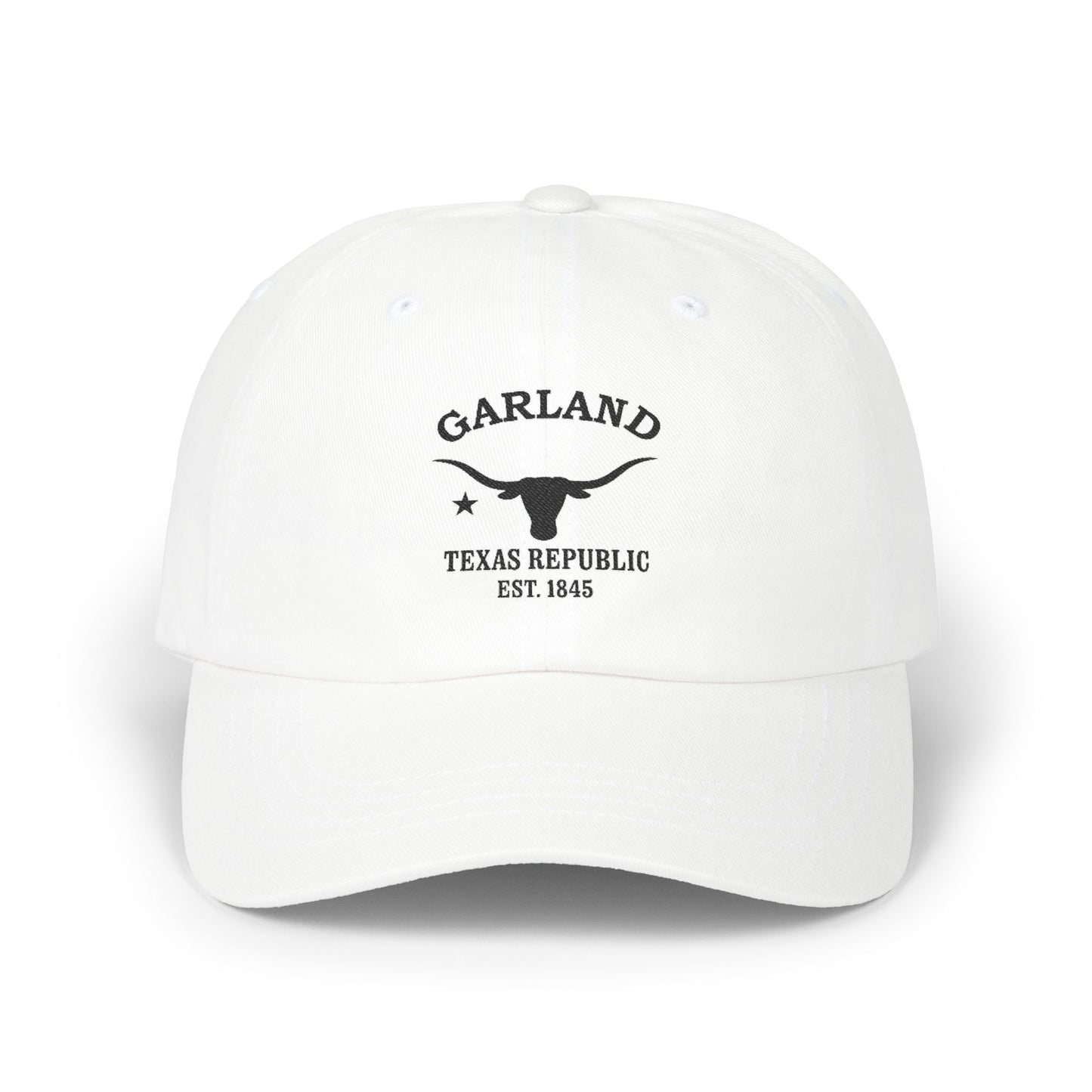 Garland Texas Vintage Retro Embroidered Cotton Cap - Black Logo