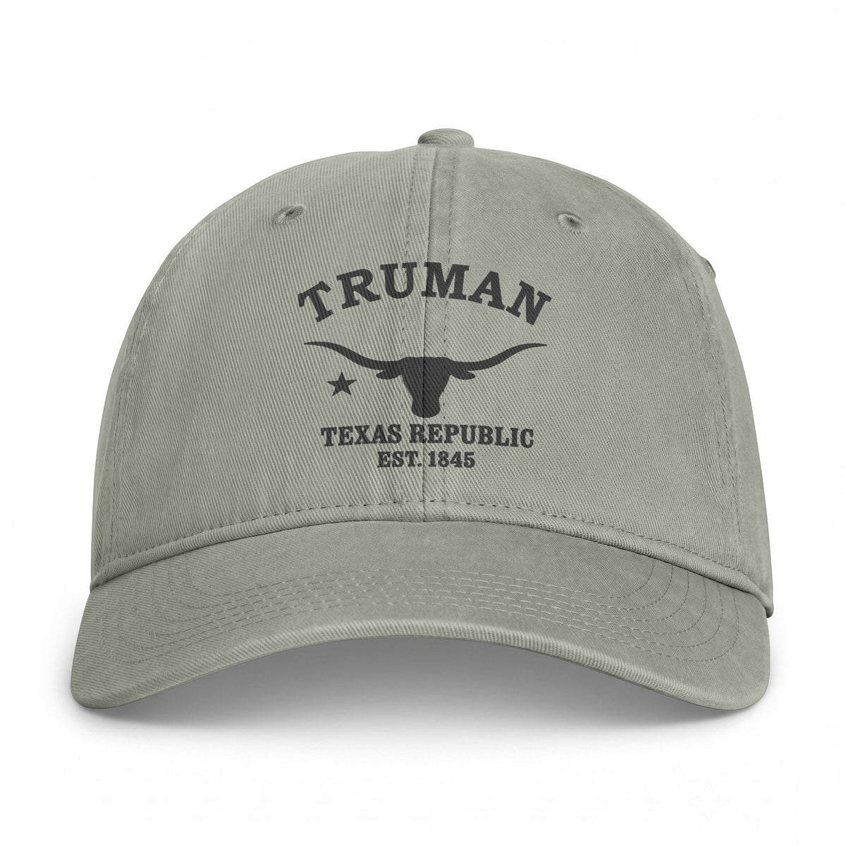 Truman Texas Distressed Cotton Cap - Charcoal Print Logo
