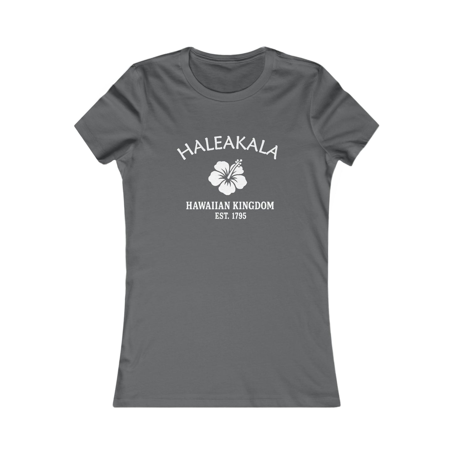 Haleakala Hawaii Vintage Retro Womens Fitted Ringspun Cotton Tee - White Logo