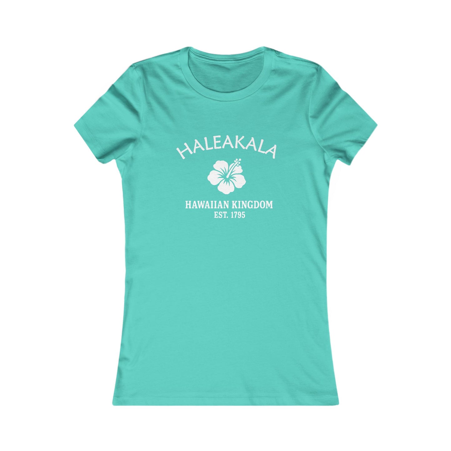 Haleakala Hawaii Vintage Retro Womens Fitted Ringspun Cotton Tee - White Logo