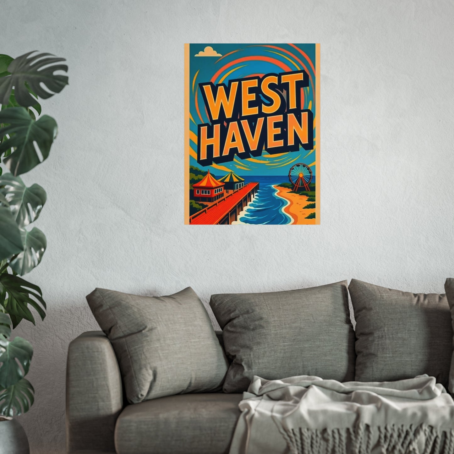 West Haven Connecticut Vintage Retro Giclée Print Art Series Poster