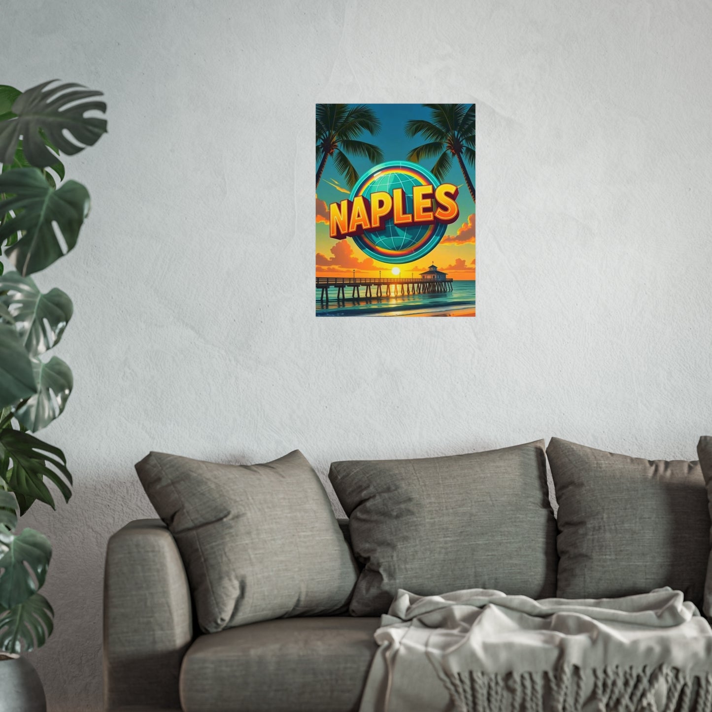 Naples Florida Vintage Retro Giclée Print Art Series Poster