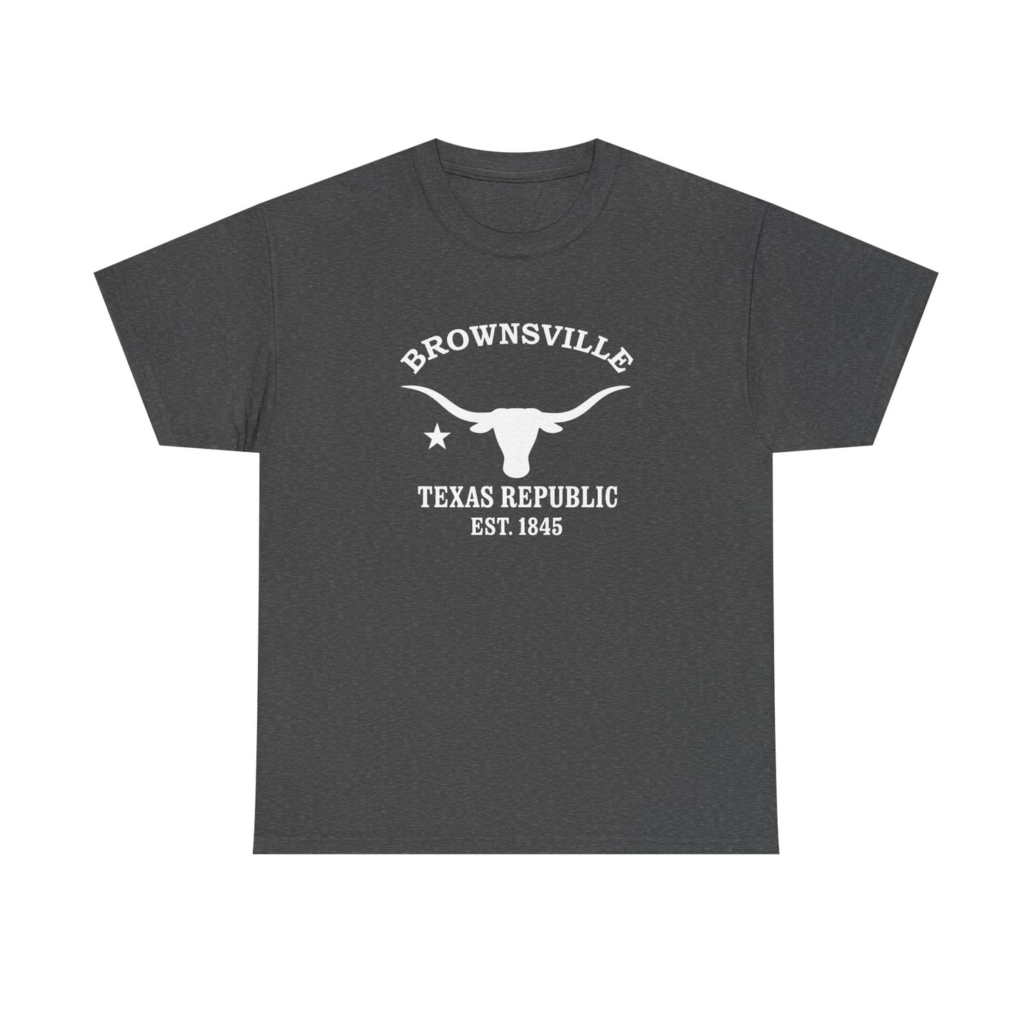 Brownsville Texas Vintage Retro Unisex Heavy Cotton Tee - White Logo