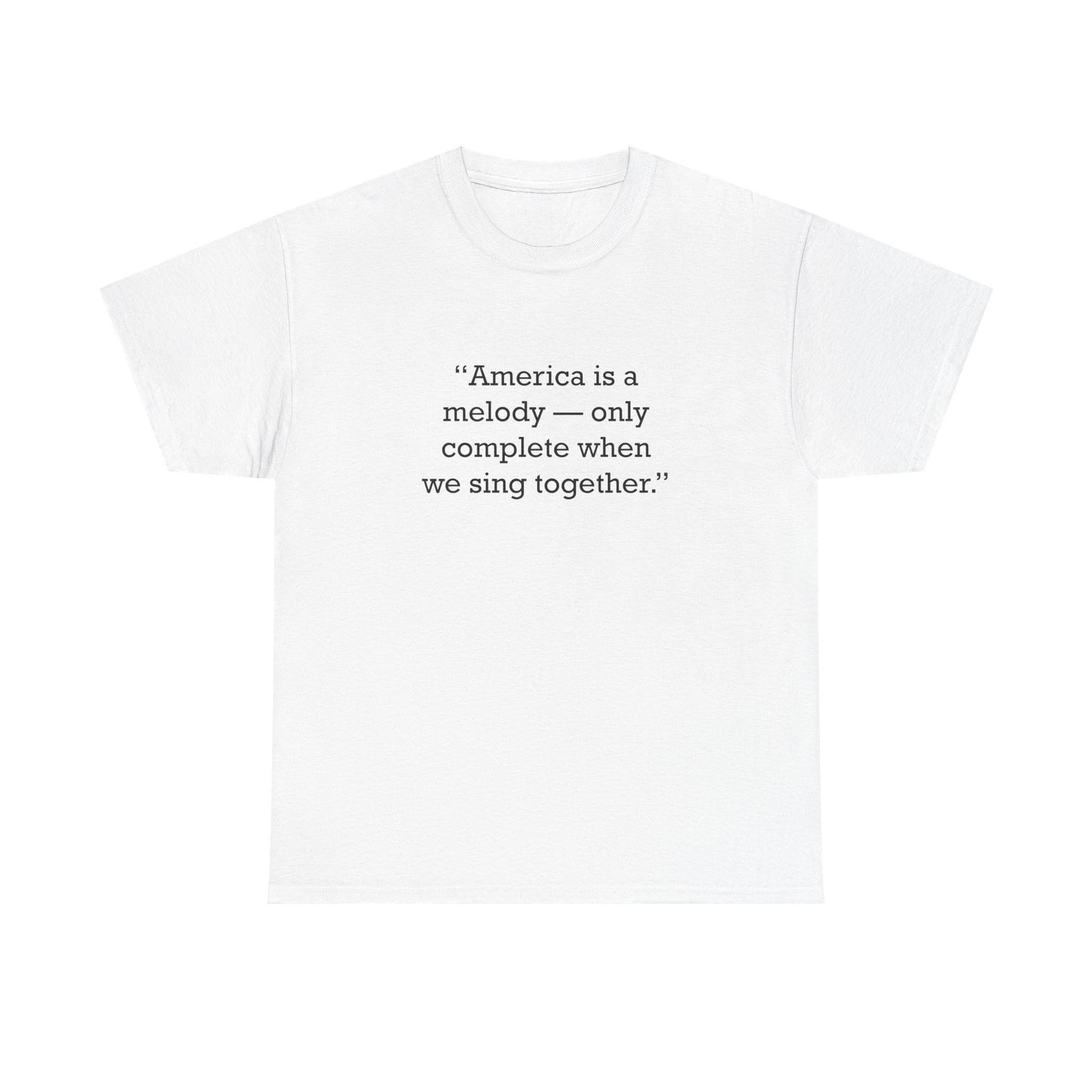 Quote 33 America Is A Vintage Retro Unisex Heavy Cotton Tee - Black Logo